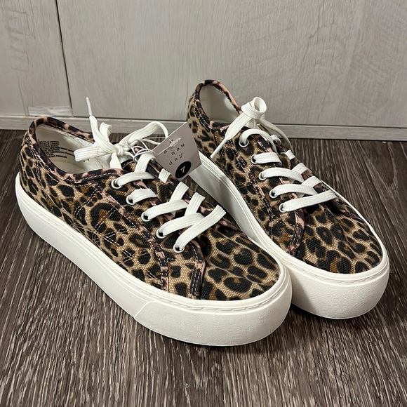 a new day | Shoes | Leopard Print Canvas Platform Sneakers | Poshmark